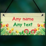 Personalised Sensory Garden Greenhouse Allotment Sign New Home