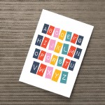 Nursery Print Alphabet Child Kids Room Pictures Wall Art Decor