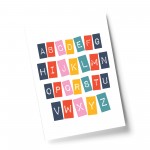 Nursery Print Alphabet Child Kids Room Pictures Wall Art Decor