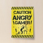 Angry Gamer Print For Wall Boys Bedroom Decor Funny Gamer Gift