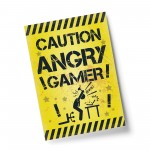 Angry Gamer Print For Wall Boys Bedroom Decor Funny Gamer Gift