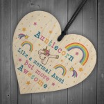 Aunticorn Wood Heart Auntie Unicorn Gift Auntie Birthday Xmas