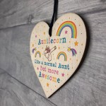 Aunticorn Wood Heart Auntie Unicorn Gift Auntie Birthday Xmas