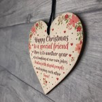 Christmas Gift Wood Heart Sign Novelty Friendship Gift Friend