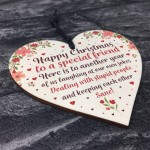 Christmas Gift Wood Heart Sign Novelty Friendship Gift Friend