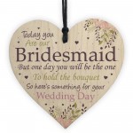  Bridesmaid Wedding Gift Thank You Wooden Heart Bouquet Decor