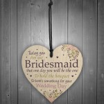  Bridesmaid Wedding Gift Thank You Wooden Heart Bouquet Decor