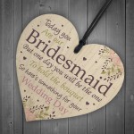  Bridesmaid Wedding Gift Thank You Wooden Heart Bouquet Decor