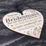  Bridesmaid Wedding Gift Thank You Wooden Heart Bouquet Decor