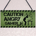 Funny Gamer Gift Gaming Sign Man Cave Sign Boys Bedroom Decor 
