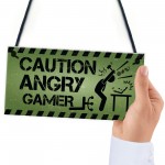 Funny Gamer Gift Gaming Sign Man Cave Sign Boys Bedroom Decor 