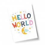 Nursery Print Hello World Baby Kids Room Pictures Wall Art Decor