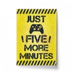 Five More Minutes Print For Wall Boys Bedroom Decor Gamer Gift