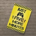 Five More Minutes Print For Wall Boys Bedroom Decor Gamer Gift