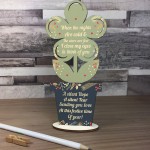 Mum Dad Nan Grandad Memorial Christmas Decoration Wooden Flower