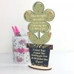 Mum Dad Nan Grandad Memorial Christmas Decoration Wooden Flower