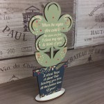 Mum Dad Nan Grandad Memorial Christmas Decoration Wooden Flower