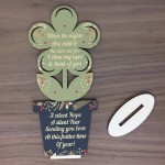 Mum Dad Nan Grandad Memorial Christmas Decoration Wooden Flower