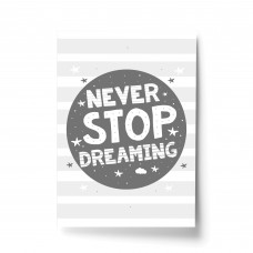 Grey Nursery Print Dream Child Baby Room Pictures Wall Art Gifts