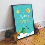 Personalised Space Wall Art Framed Child Room Pictures Nursery