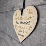 Personalised Just Married Gift For Husband Wife Wedding Gift