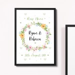 1st Home New Home Gift House Personalised Warming Present Framed