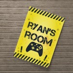 Bedroom Sign Print For Wall Personalised Boys Bedroom Decor Xbox