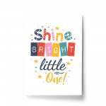 Nursery Print Shine Bright Child Kids Room Pictures Wall Art