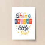 Nursery Print Shine Bright Child Kids Room Pictures Wall Art