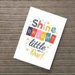 Nursery Print Shine Bright Child Kids Room Pictures Wall Art