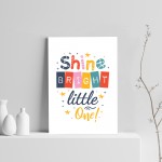 Nursery Print Shine Bright Child Kids Room Pictures Wall Art