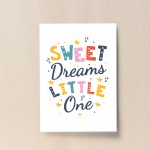 Nursery Print Sweet Dreams Child Kids Room Pictures Wall Art