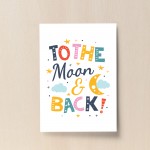 Nursery Print Moon And Back Child Kids Room Pictures Wall Art