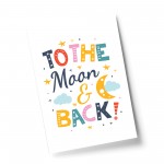 Nursery Print Moon And Back Child Kids Room Pictures Wall Art