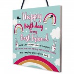 Bestfriend Sign Friendship Gift Funny Birthday Card Novelty Gift