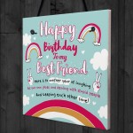 Bestfriend Sign Friendship Gift Funny Birthday Card Novelty Gift