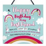 Bestfriend Sign Friendship Gift Funny Birthday Card Novelty Gift