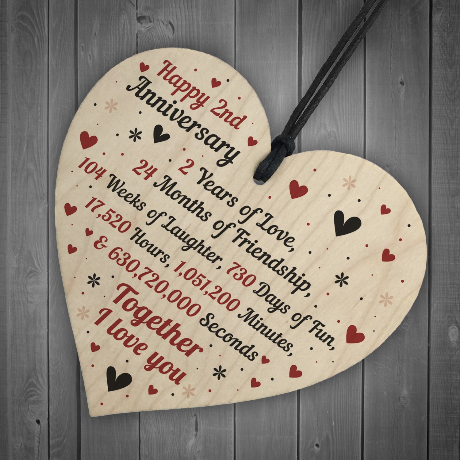 2nd Wedding Anniversary Gifts For Him
 2nd Wedding Anniversary Gift For Him Her Wood Heart Keepsake