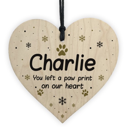 Wooden Personalised Dog Cat Pet Memorial Christmas Tree Decor