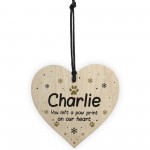 Wooden Personalised Dog Cat Pet Memorial Christmas Tree Decor