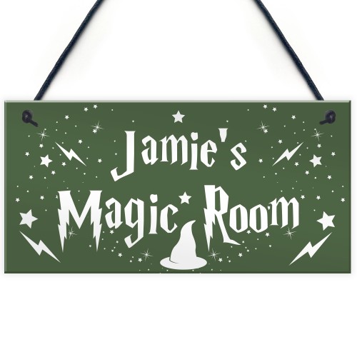Wizard Magic Themed Personalised Bedroom Sign Christmas Gift