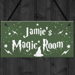 Wizard Magic Themed Personalised Bedroom Sign Christmas Gift