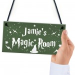 Wizard Magic Themed Personalised Bedroom Sign Christmas Gift