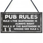 Funny Pub Sign Pub Rules Plaque Gift For Landlord Pub Owner Gift