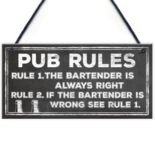 Funny Pub Sign Pub Rules Plaque Gift For Landlord Pub Owner Gift