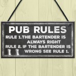Funny Pub Sign Pub Rules Plaque Gift For Landlord Pub Owner Gift
