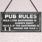 Funny Pub Sign Pub Rules Plaque Gift For Landlord Pub Owner Gift