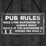 Funny Pub Sign Pub Rules Plaque Gift For Landlord Pub Owner Gift