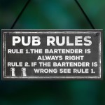 Funny Pub Sign Pub Rules Plaque Gift For Landlord Pub Owner Gift