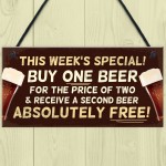 Novelty Funny Bar Sign Hanging Plaque For Man Cave Garden Sign